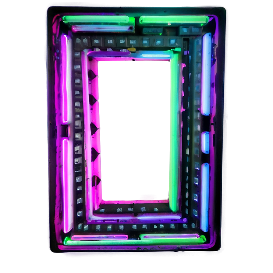 Neon Rectangle C PNG Image