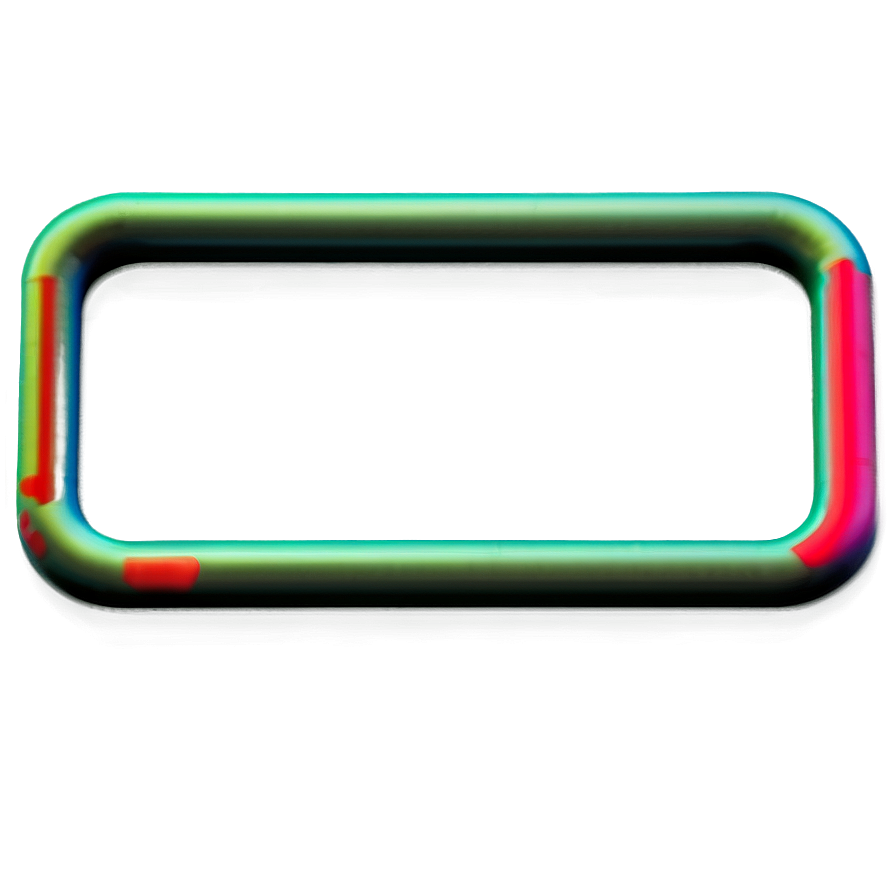 Neon Rectangle Element Png Qcm PNG Image