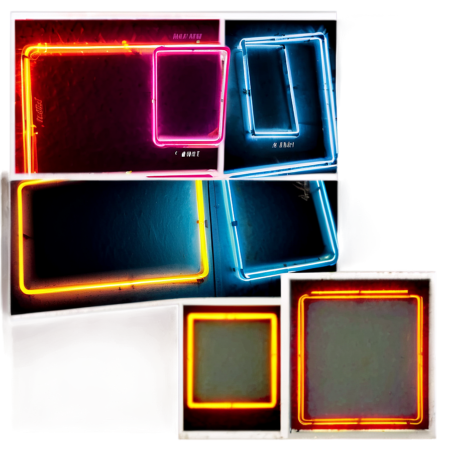 Neon Rectangle Frame Png Jhh38 PNG Image