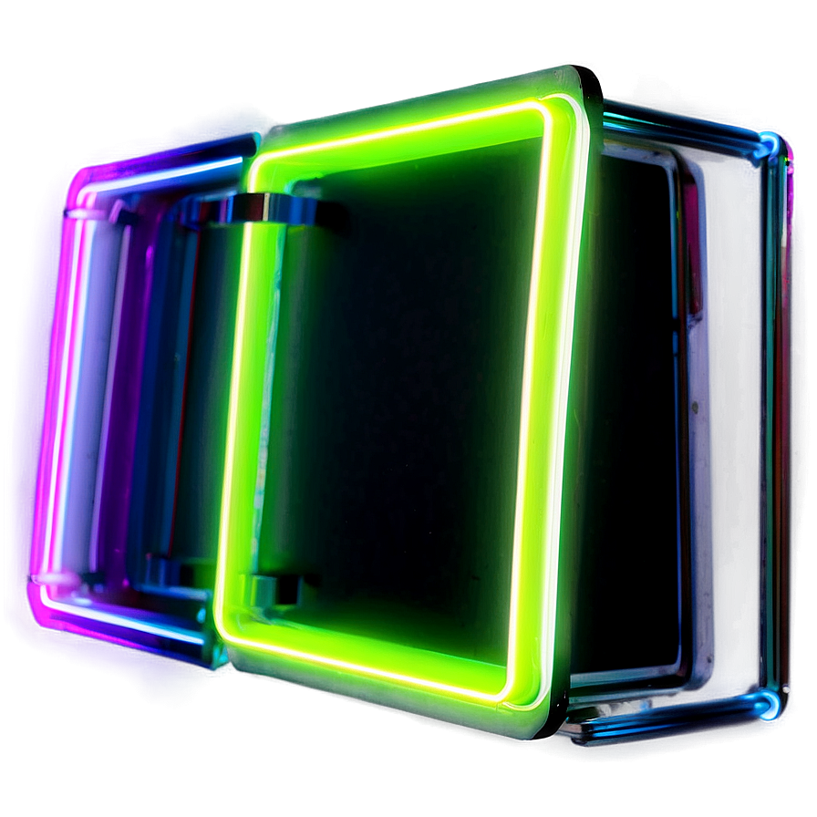 Neon Rectangle Shape Png Byc48 PNG Image