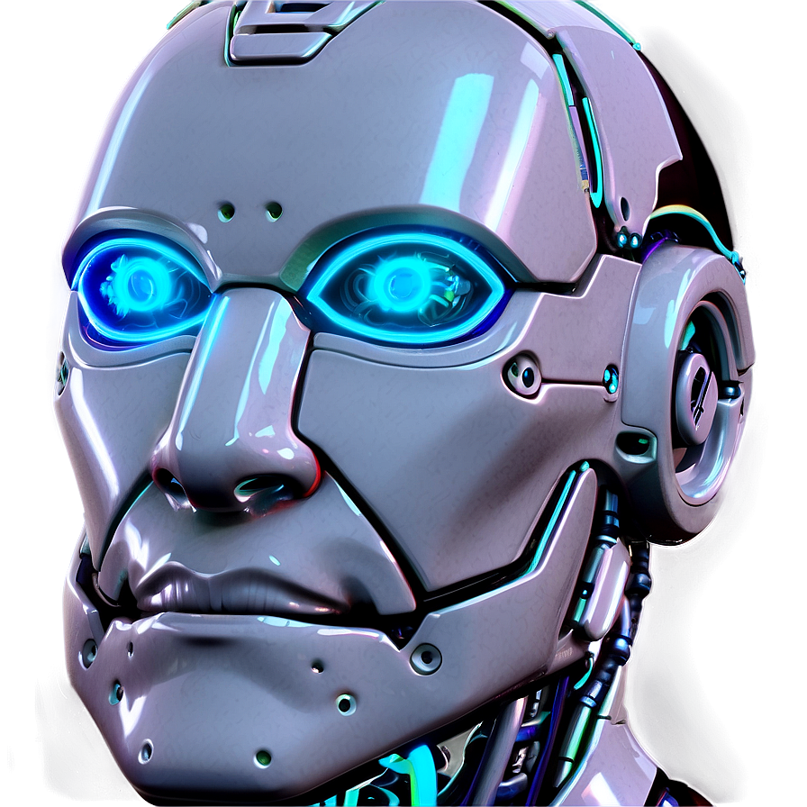 Neon Robot Head Png 18 PNG Image