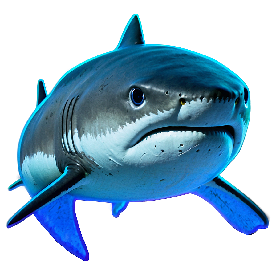 Neon Shark Art Png 05032024 PNG Image