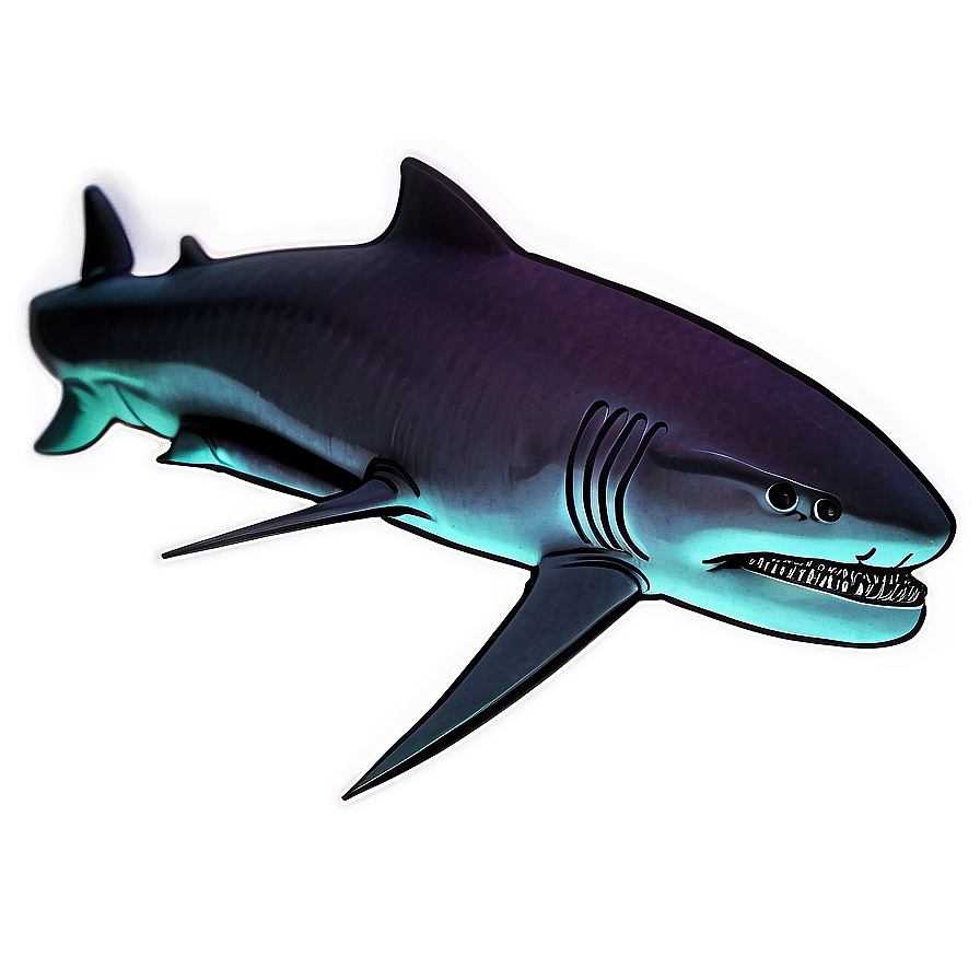 Neon Shark Art Png Knd64 PNG Image