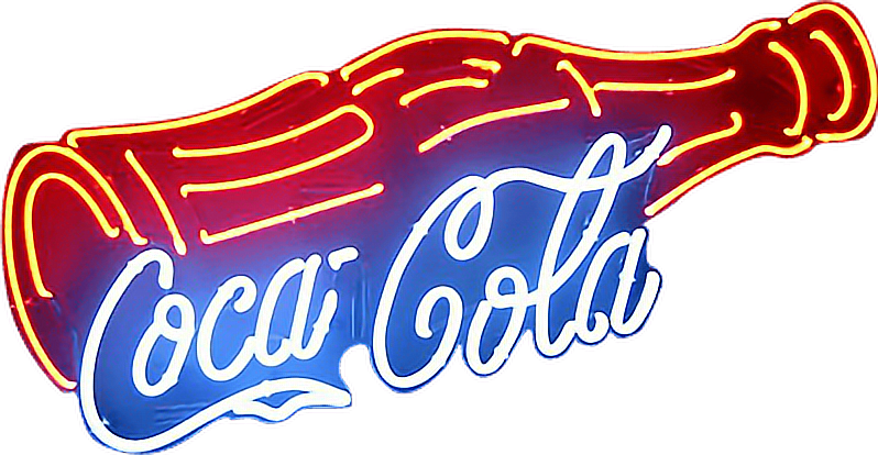 Neon Sign Coca Cola Bottle PNG Image