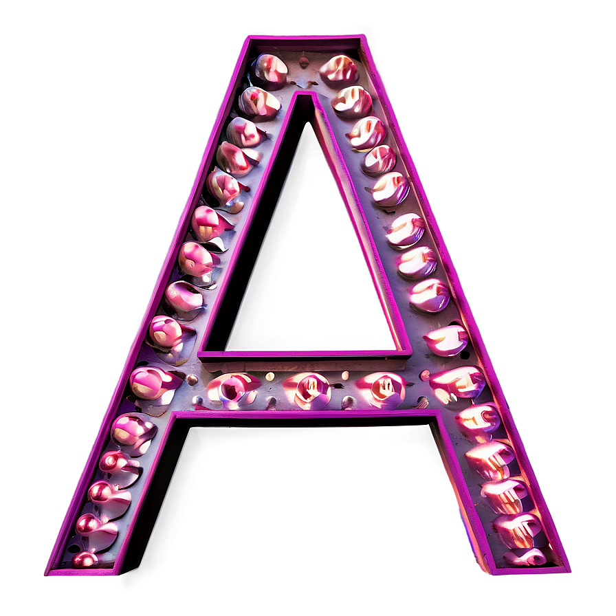 Neon Sign Letter A Png 93 PNG Image