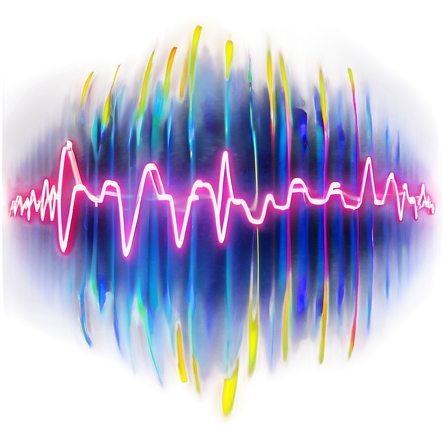 Neon Sound Wave Png Qix PNG Image