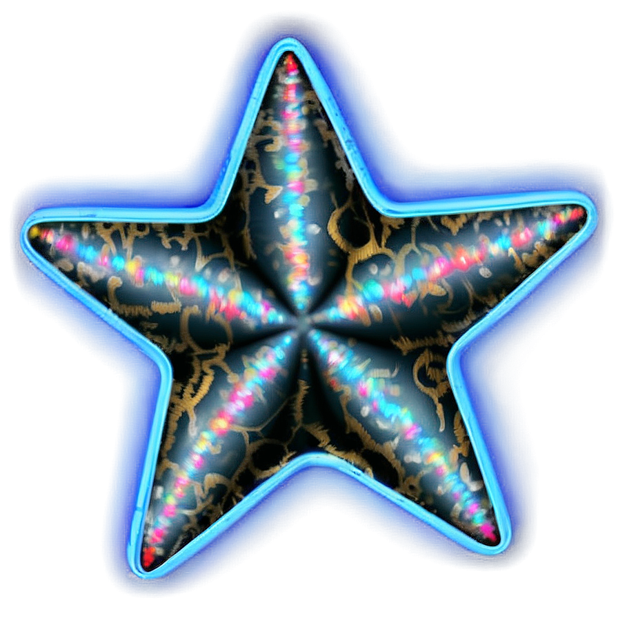 Neon Sparkle Star Png Cmk44 PNG Image