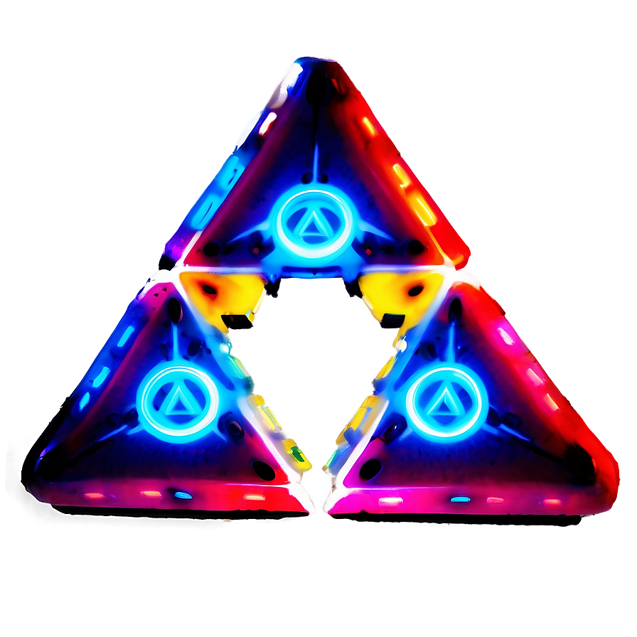 Neon Triforce Sign Png Nwg PNG Image