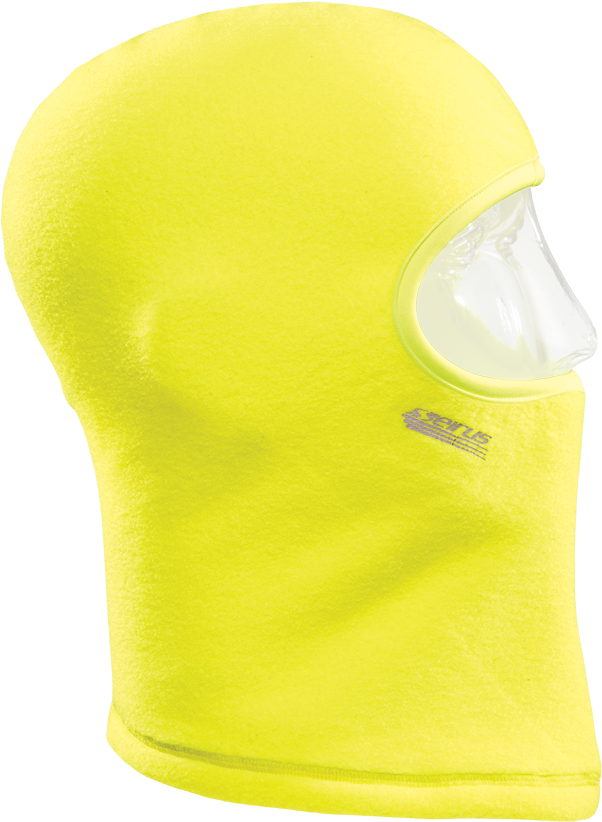 Neon Yellow Balaclava Fleece Material PNG Image