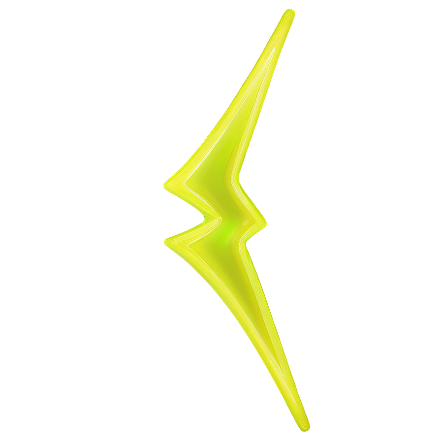 Neon Yellow Lightning Bolt Png 05062024 PNG Image