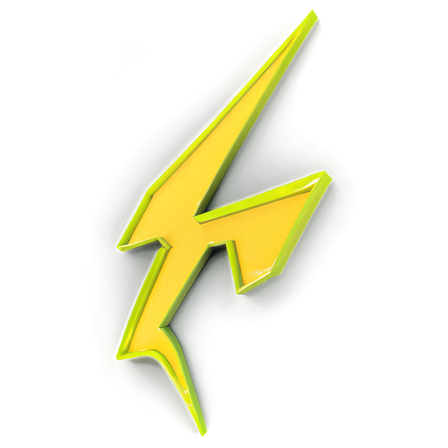 Neon Yellow Lightning Png Iou PNG Image