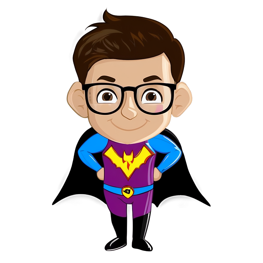 Nerd Superhero Png Aon PNG Image