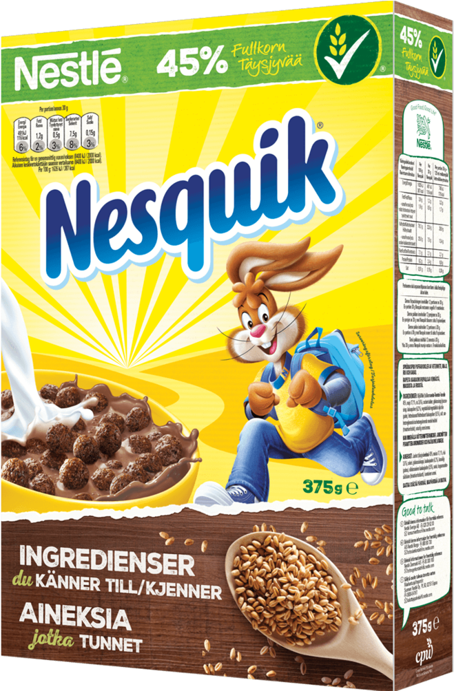 Nesquik Cereal Box Norway PNG Image