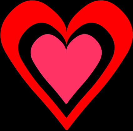 Nested Hearts Graphic PNG Image