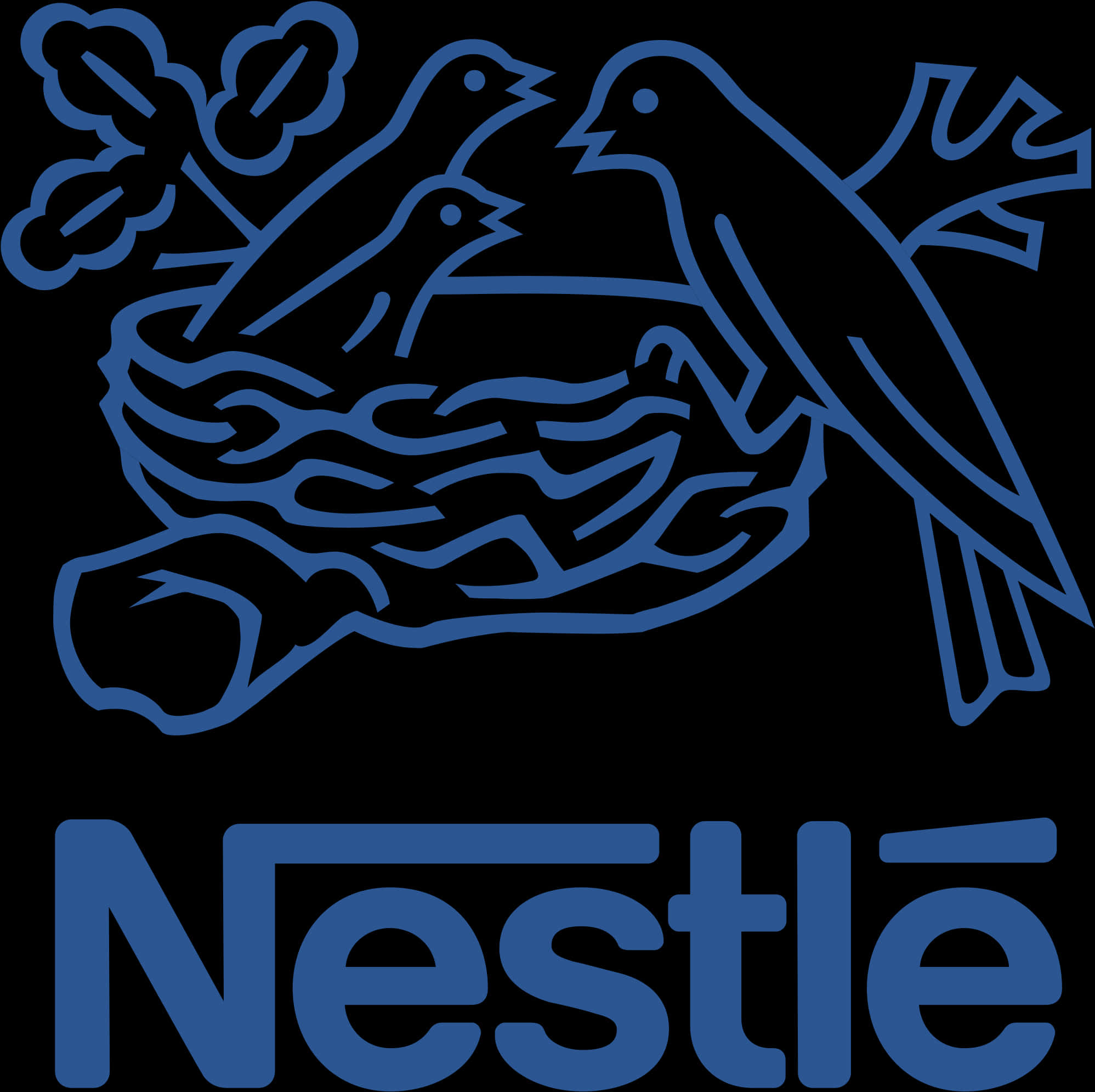 Nestle Logo Blue Birds Nest PNG Image