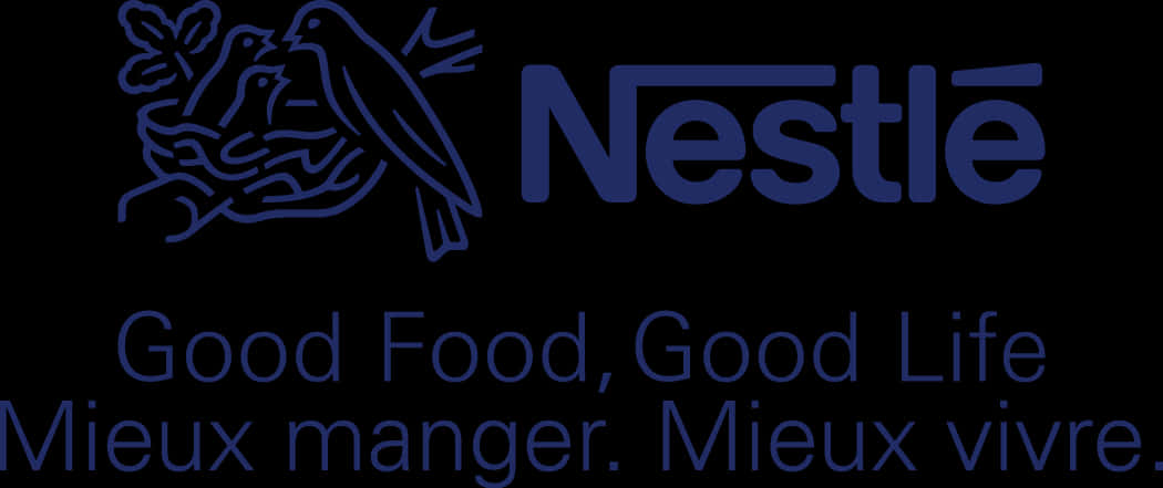 Nestle Logowith Sloganand Birds PNG Image