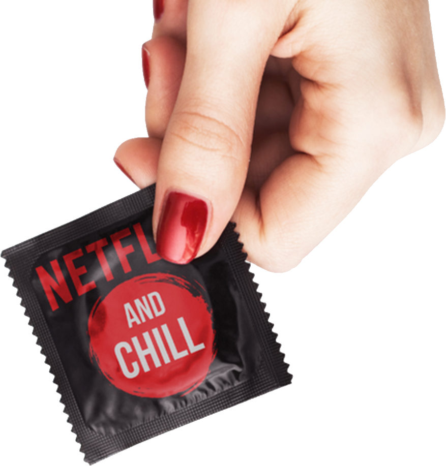 Netflixand Chill Condom PNG Image