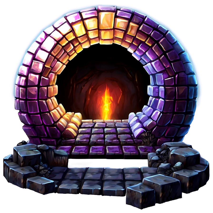 Nether Portal At Night Png 3 PNG Image