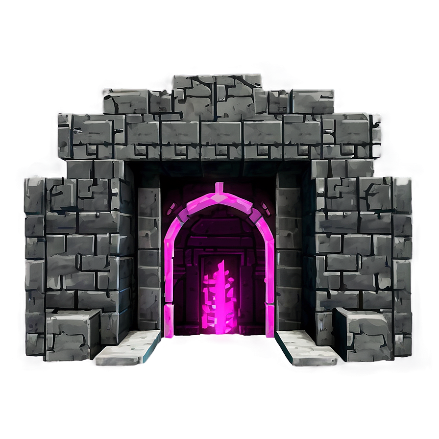 Nether Portal Beside Fortress Png 06212024 PNG Image