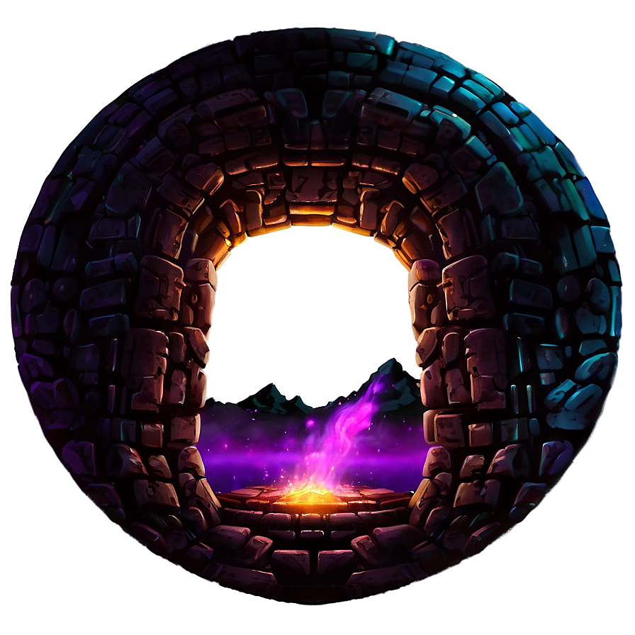 Nether Portal Under The Stars Png Tau PNG Image