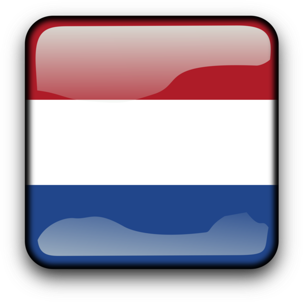 Netherlands Flag Button PNG Image