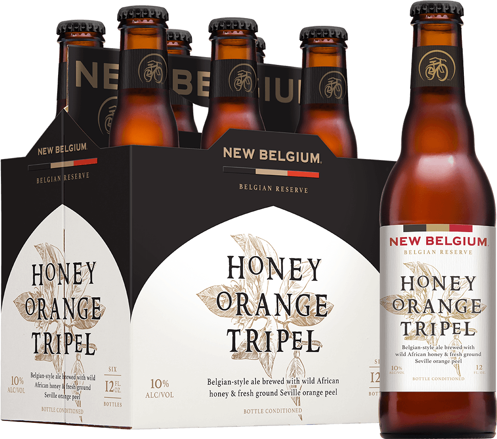 New Belgium Honey Orange Tripel Beer PNG Image