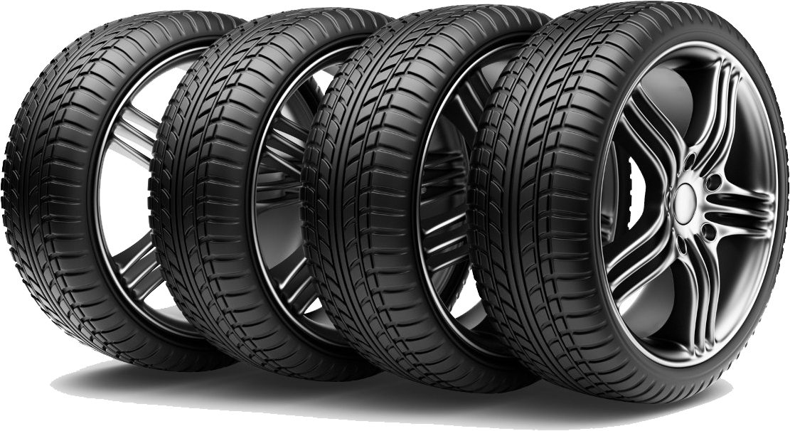 New Car Tyres Set PNG Image