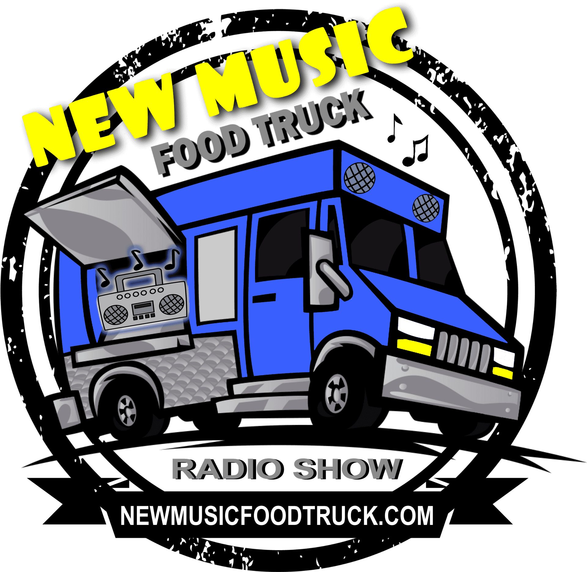 New Music Food Truck Radio Show Graphic PNG Image