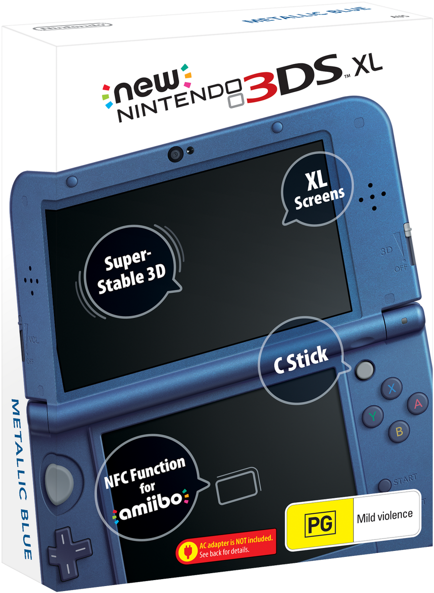 New Nintendo3 D S X L Blue PNG Image