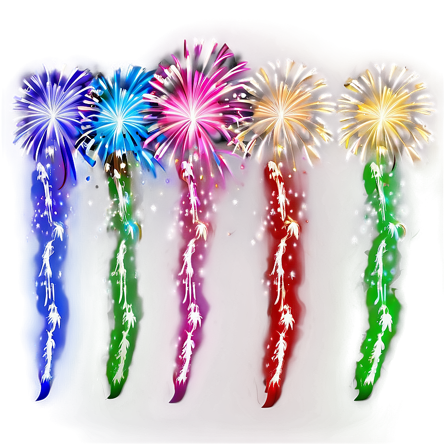 New Year 2024 Fireworks Show Png Bdc PNG Image