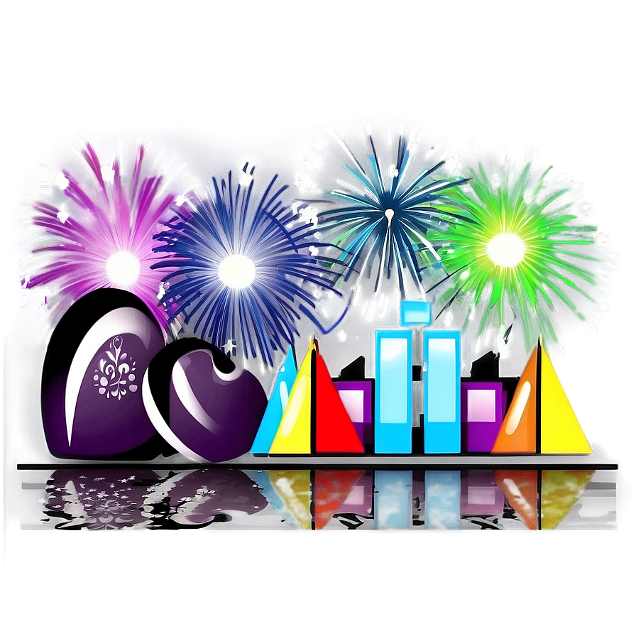 New Year Celebration Cityscape Png 05212024 PNG Image