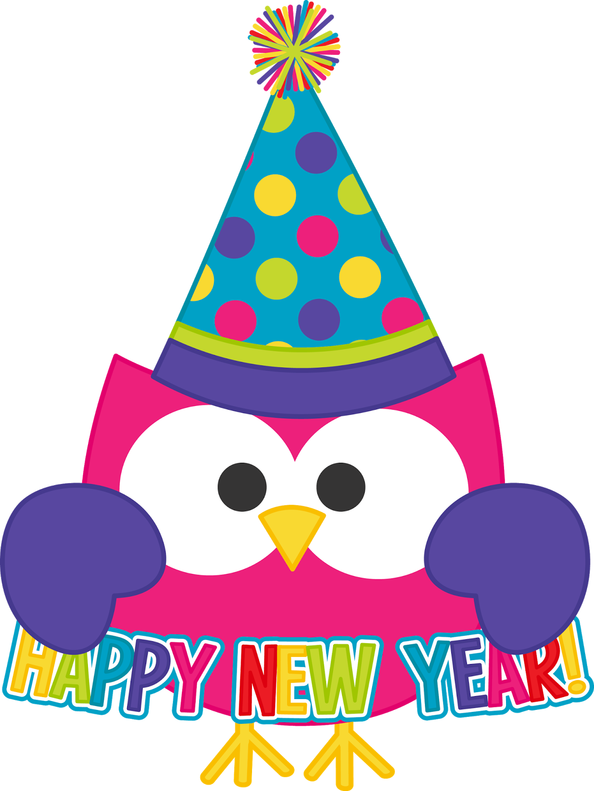 New Year Celebration Owl PNG Image