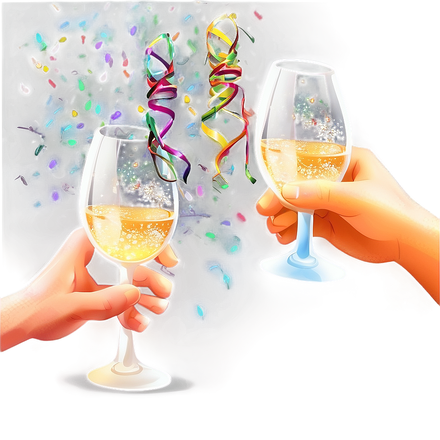 New Year's Eve Celebration Toast Png Ran23 PNG Image