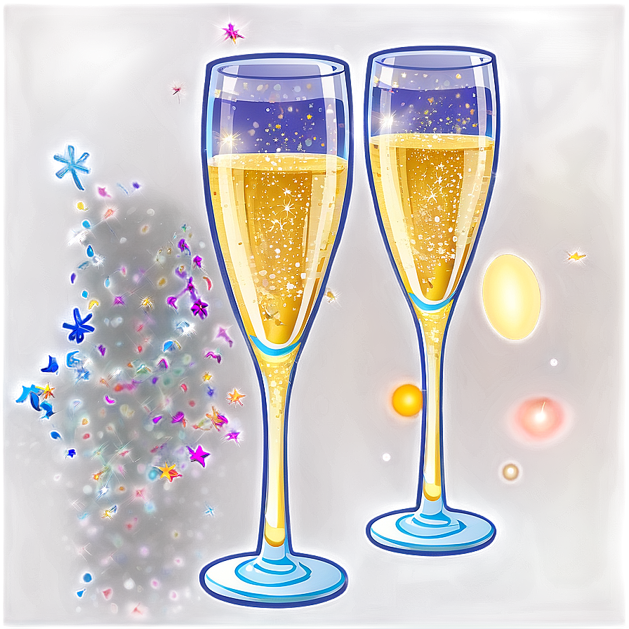 New Year's Eve Champagne Bottle Png Dyd PNG Image