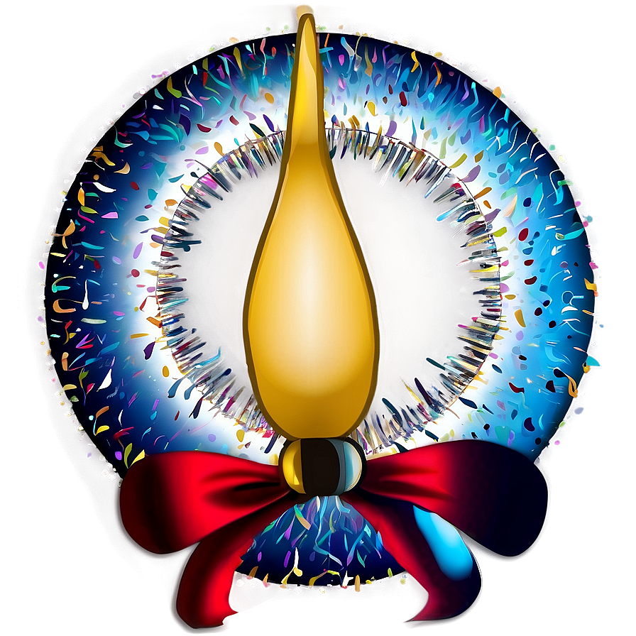 New Year's Eve Wreath Png Dof87 PNG Image