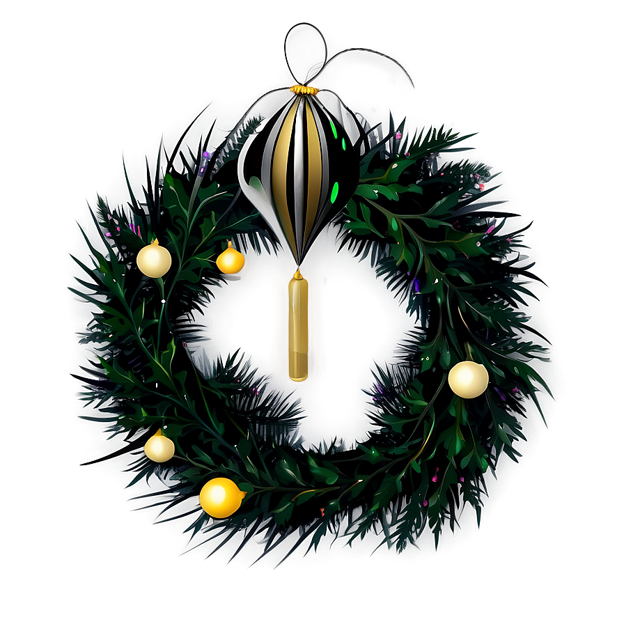 New Year's Eve Wreath Png Wci PNG Image