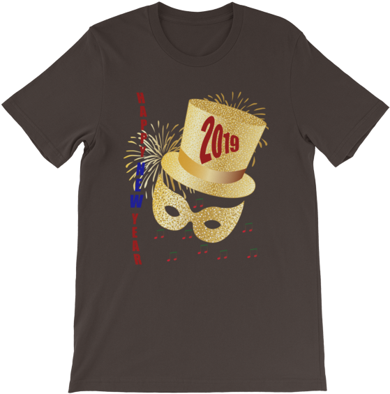 New Year2019 Celebration T Shirt Design PNG Image