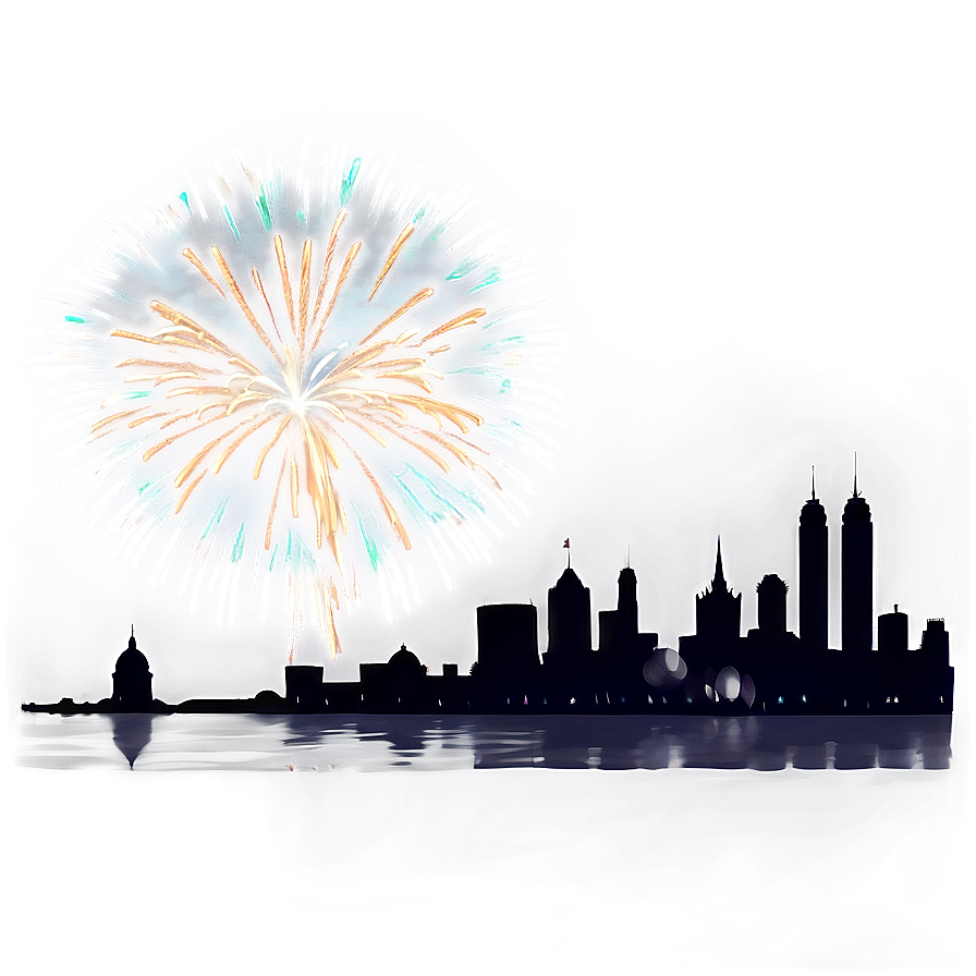 New Years Eve City Fireworks Png 05212024 PNG Image