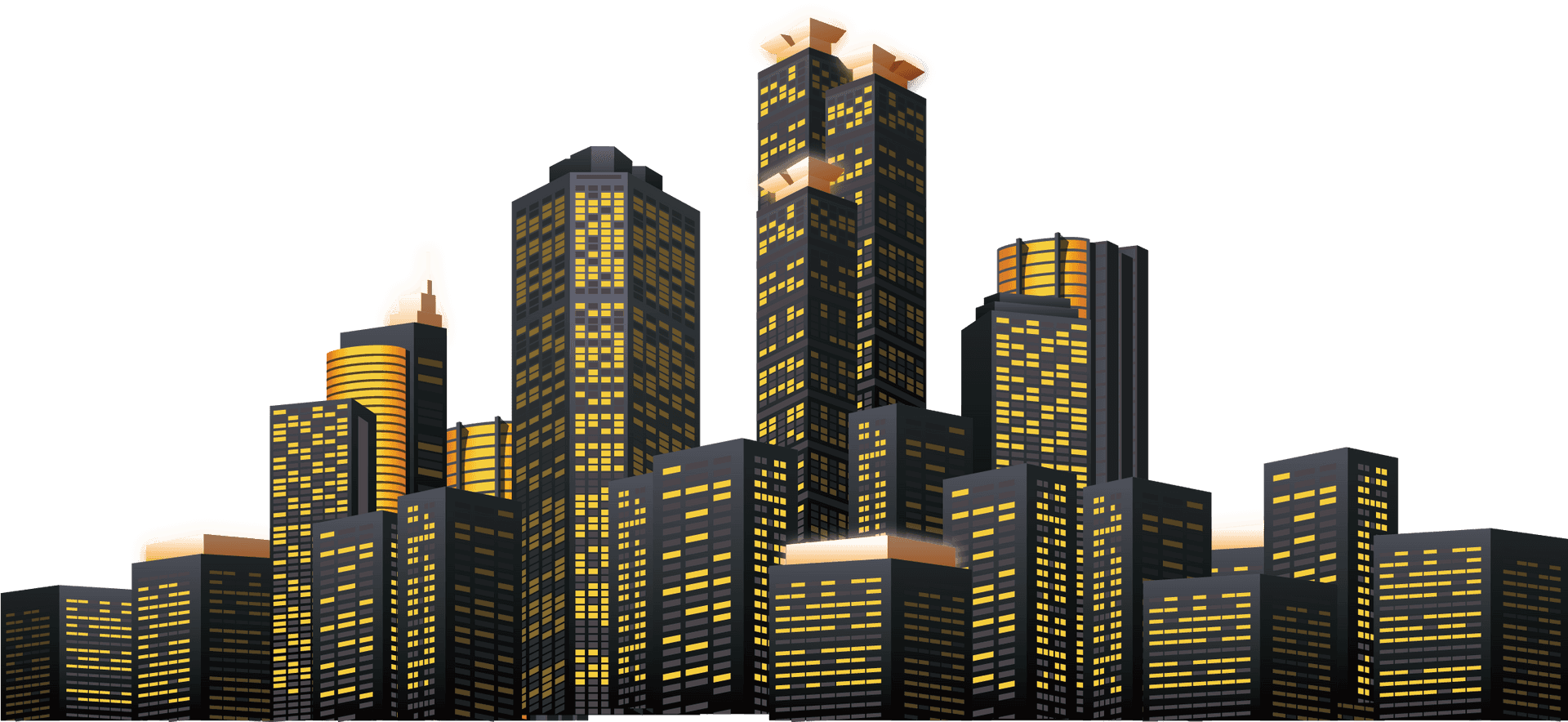 New York City Skyline Illustration PNG Image