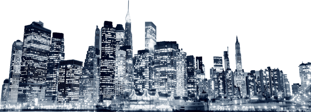 New_ York_ City_ Skyline_ Nighttime_ Panorama PNG Image