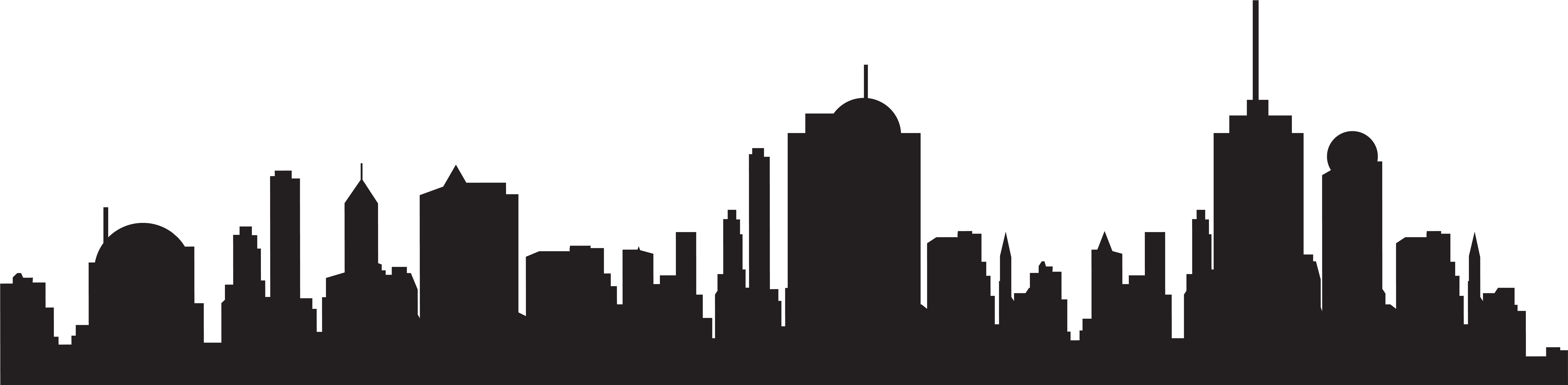 New York City Skyline Silhouette PNG Image