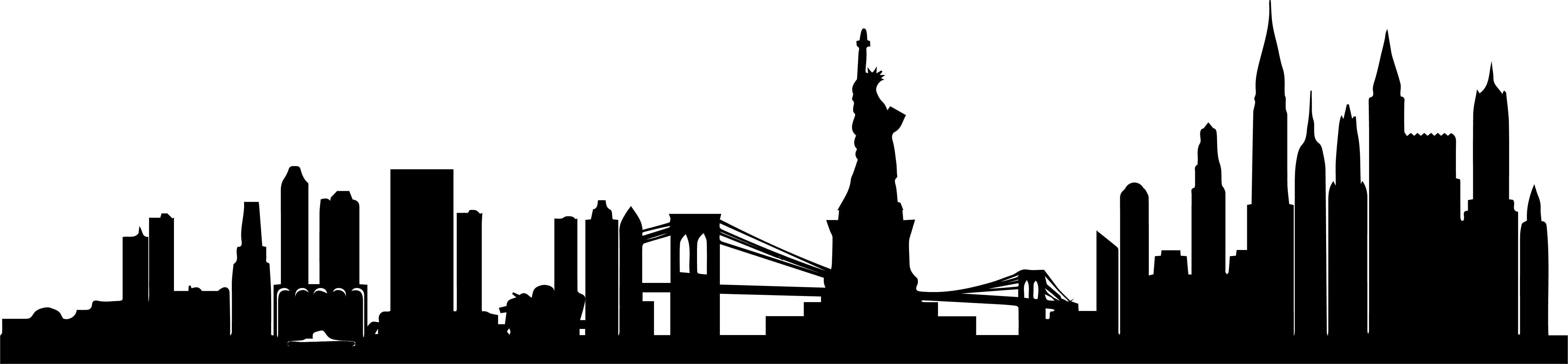 New_ York_ City_ Skyline_ Silhouette PNG Image