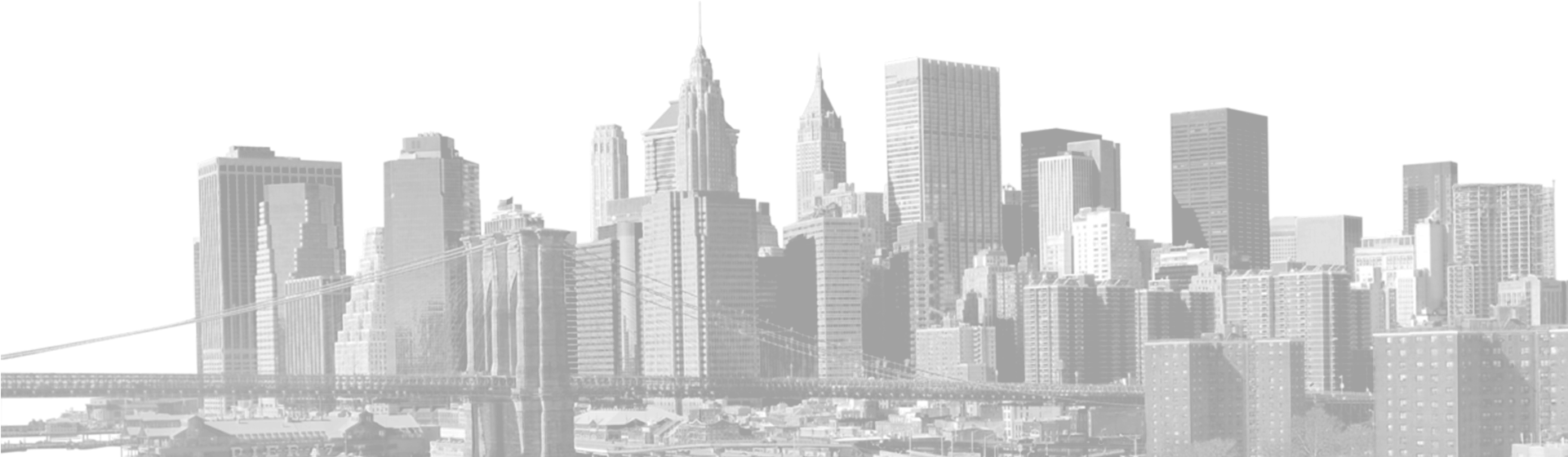 New York City Skylineand Brooklyn Bridge PNG Image