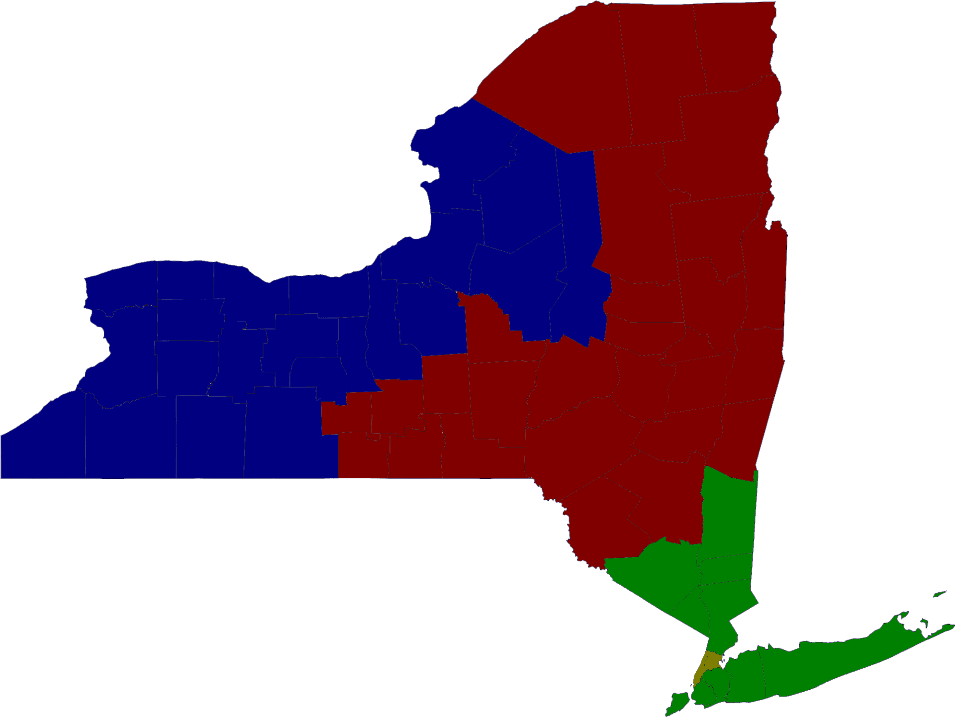 New York State Election Map PNG Image