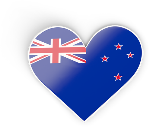 New Zealand Flag Heart PNG Image