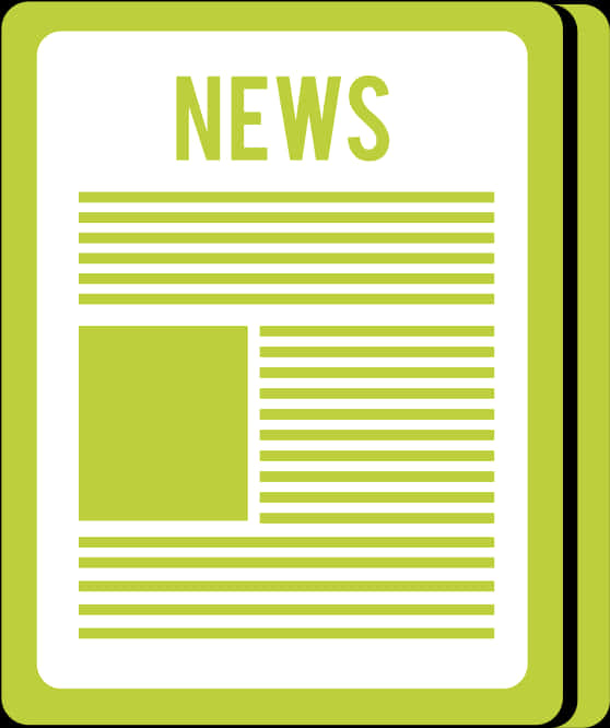 News Icon Green Background PNG Image