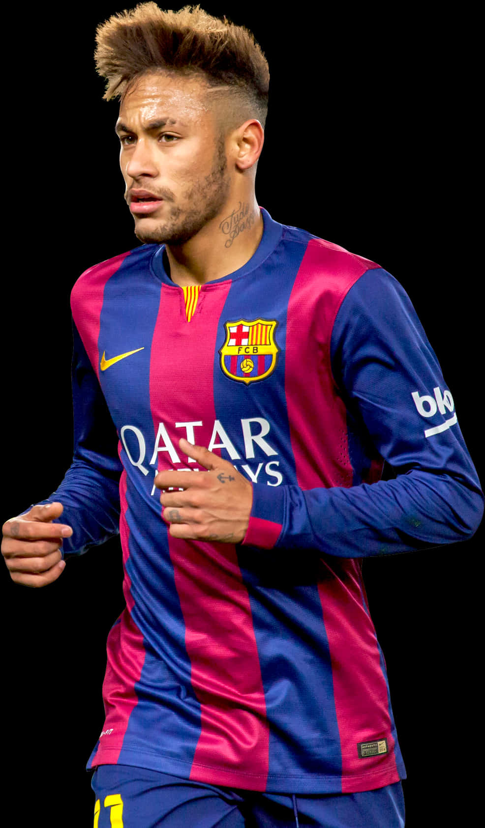 Neymar Barcelona Action Shot PNG Image