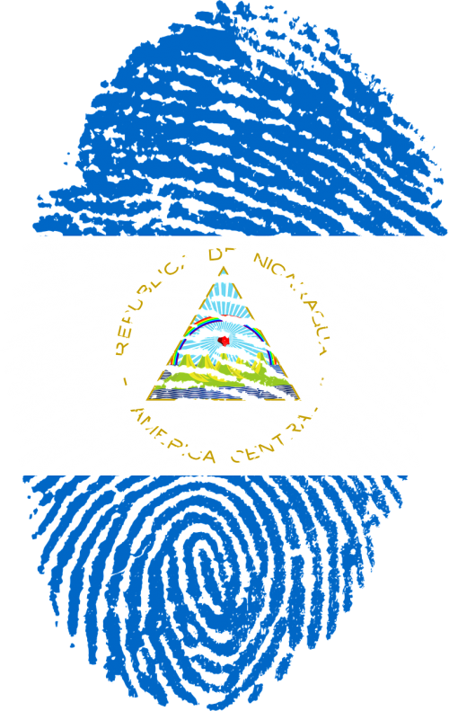 Nicaragua Flag Fingerprint Concept PNG Image