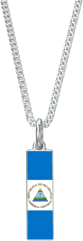 Nicaragua Flag Pendanton Chain PNG Image