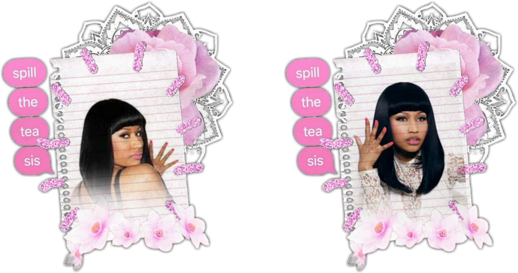 Nicki Minaj Spill The Tea Sticker Design PNG Image